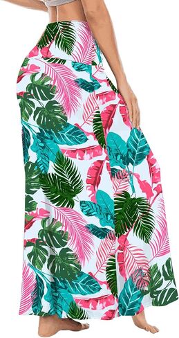 LYANER Women's Casual High Waist Solid Flare Long Maxi Skirt in Kuwait