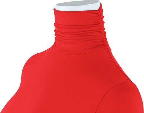 AUHEGN Women's Long Sleeve Lightweight Turtleneck Top Slim Fit Pullover T-Shirt (S-XXL) in Kuwait