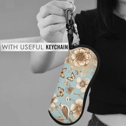حافظة نظارات IBILIU أورانج فوكس خفيفة للغاية من النيوبرين مع مشبك حزام، حافظة نظارات القراءة للنساء والرجال in Kuwait