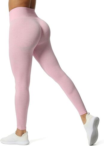 Aoxjox Scrunch Seamless Leggings for Women High Waisted Tummy Control 2.0 Smile Contour Workout Yoga Pants 24" in Saudi Arabia