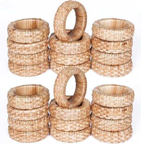 Goroly Home Home Handmade Multi Sequin Beaded Beaded Rings Set ، حلقات منديل مثالية لعيد الميلاد ، عيد الشكر ، الأحداث ، التجمعات العائلية ، الاستخدام اليومي - قم بتعيين طاولتك بأسلوب - 4 حزمة Red Multi in Kuwait