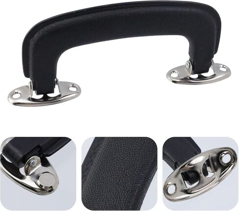 Geesatis 2 Pcs Luggage Handles Plastic Pull Handles for Suitcase Luggage Trunk Guitar Musical Box Handles Accessories, with Mounting Screw, Black in Kuwait