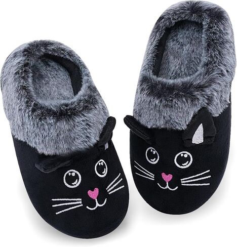 Kids Slippers Cute Animal Cartoon Shoes Boys Girls Slip-on House Slippers with Memory Foam Plush Warm Winter Home Slippers in Kuwait