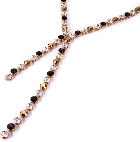 Independent Day Necklace Red White Blue Crystal Necklace Long Y Necklace for Women Girls 4th of July Necklace Patriotic Parade Favors Decorations Crystal Jewelry Collection in Kuwait