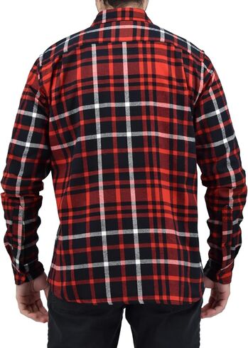 Andrew Scott Men's Button Down Regular Fit Long Sleeve Plaid Flannel Casual Shirts - Multi Packs in Kuwait