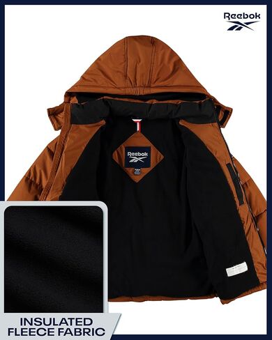 Reebok Boys' Winter Jacket - Heavyweight Quilted Puffer Parka Coat - Insulated Ski Jacket for Boys (8-20) in Saudi Arabia