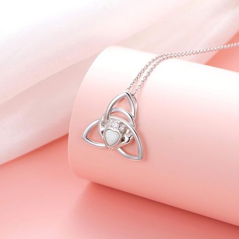 FLYOW 925 Sterling Silver Celtic Jewelry Witches Knot Pendant Adjustable Y Shaped Lariat Necklace for Women in Saudi Arabia