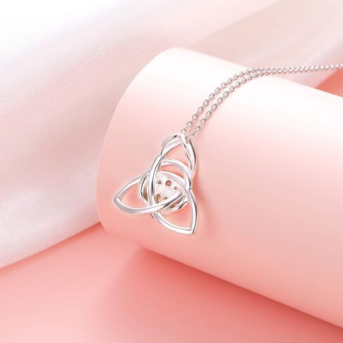 FLYOW 925 Sterling Silver Celtic Jewelry Witches Knot Pendant Adjustable Y Shaped Lariat Necklace for Women in Saudi Arabia