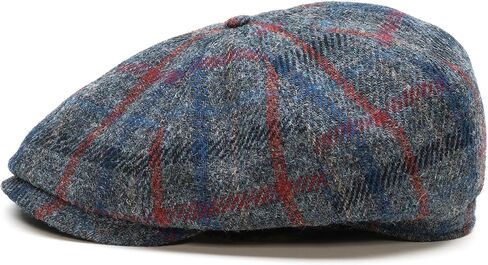 Sterkowski Shelby Cap | 100% Harris Tweed Newsboy Cap for Men | 8 Panel Peaky Style Hat in Kuwait