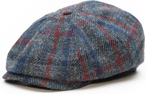 Sterkowski Shelby Cap | 100% Harris Tweed Newsboy Cap for Men | 8 Panel Peaky Style Hat in Kuwait