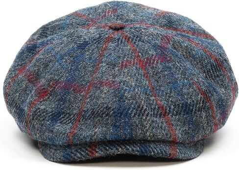 Sterkowski Shelby Cap | 100% Harris Tweed Newsboy Cap for Men | 8 Panel Peaky Style Hat in Kuwait