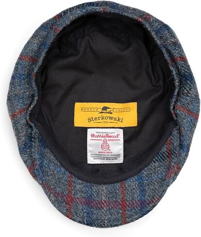 Sterkowski Shelby Cap | 100% Harris Tweed Newsboy Cap for Men | 8 Panel Peaky Style Hat in Kuwait