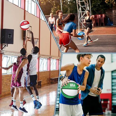 HyDren 12 Pcs Basketballs Bulk with Pump Donation Supplies Size 5/6/7 Deflated Basketball for Outside Sport Operation Machine Stitched Ball in Saudi Arabia