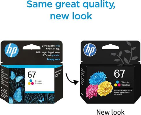 HP 67 | خرطوشة حبر | تعمل مع سلسلة HP انفي 6000، سلسلة HP انفي برو 6400، HP DeskJet 1255، سلسلة 2700، ديسك جيت بلس 4100 | اسود | 3YM56AN in Saudi Arabia