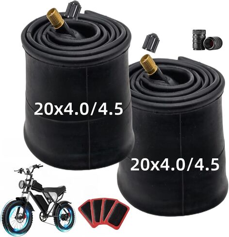 20 Inch Fat Tubes 20x3.0/3.5 Fat Tire Tube 20x3.5/4.0 Bike Tube 20x4.0/4.5 Heavy Duty Tire Tubes for 20" Electric Bike Fat Beach Bike 2 Pack in Saudi Arabia