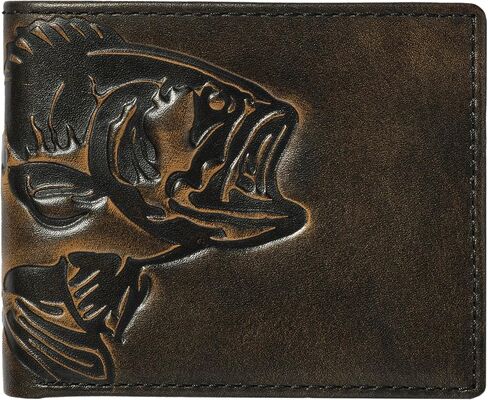 HoJ Co. DUCK Bifold Wallet For Men | Outdoor Sportsman Men's Wallet | Hand Burnished Full Grain Leather | Mens Slim Wallet | Duck Hunter Gift in Saudi Arabia