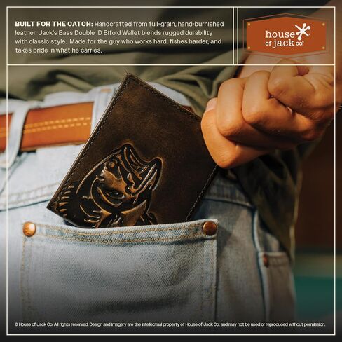 HoJ Co. DUCK Bifold Wallet For Men | Outdoor Sportsman Men's Wallet | Hand Burnished Full Grain Leather | Mens Slim Wallet | Duck Hunter Gift in Saudi Arabia