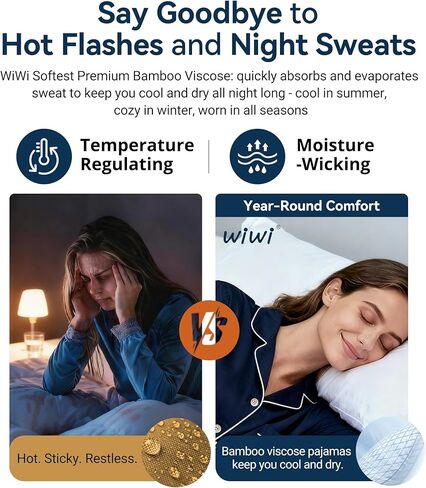 WiWi الخيزران فسكوزي قمصان النوم للنساء قمصان النوم الناعمة طويلة الأكمام قمصان النوم منامة ملابس خاصة المتسكعون S-XXL in Saudi Arabia