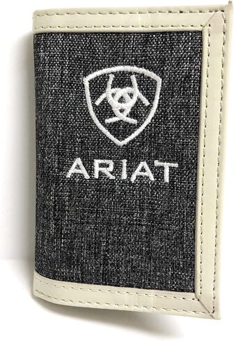 محفظة ARIAT مطرزة بثلاثة طيات هيذر/أبيض مقاس واحد in Saudi Arabia