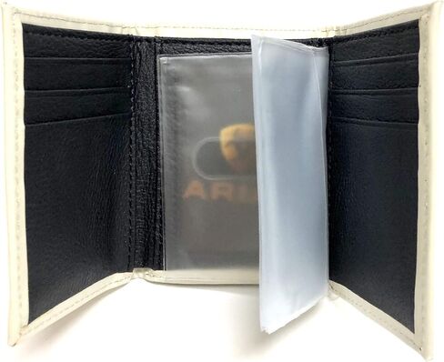 محفظة ARIAT مطرزة بثلاثة طيات هيذر/أبيض مقاس واحد in Saudi Arabia