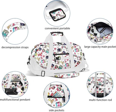 Stumdo Kids Overnighter Duffel Bags for kids, Carry-On Size & Ideal for School Practice or Overnight Travel Weekender Tote for Travel Gym Sport bag for Boys & Girls (04Tulv2) in Kuwait