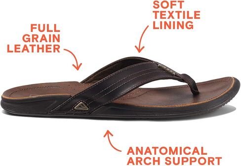 REEF Men's Sandals J-Bay III | Premium Full Grain Mens Leather Sandals for Instant Comfort in Kuwait