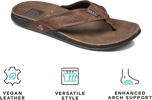 REEF Men's Sandals J-Bay III | Premium Full Grain Mens Leather Sandals for Instant Comfort in Saudi Arabia