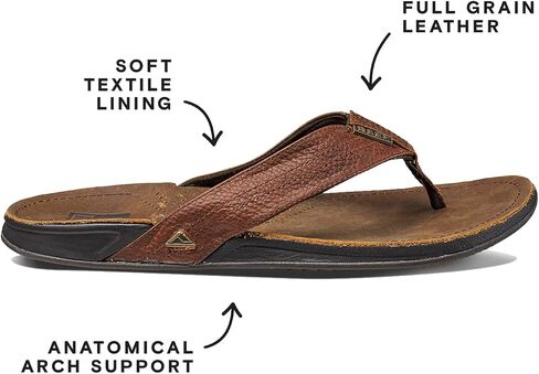 REEF Men's Sandals J-Bay III | Premium Full Grain Mens Leather Sandals for Instant Comfort in Saudi Arabia