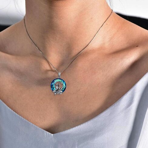 Frog Necklace 925 Sterling Silver Frog Crystal Pendant Necklace Jewelry Gift for Women Girls 18+2" in Saudi Arabia