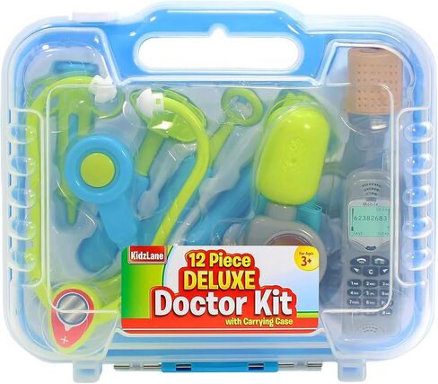 Kidzlane Doctor Kit for Kids | Kids Doctor Playset with Electronic Stethoscope | Toy Medical Kit for Kids | Pretend Play Doctor Set for Toddlers | Children's Realistic Dr. Kit with Sounds in Saudi Arabia