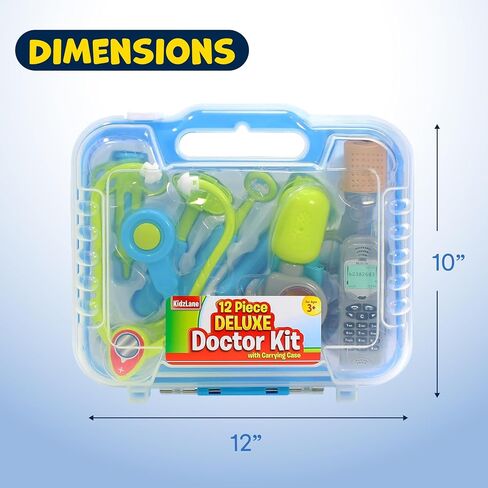 Kidzlane Doctor Kit for Kids | Kids Doctor Playset with Electronic Stethoscope | Toy Medical Kit for Kids | Pretend Play Doctor Set for Toddlers | Children's Realistic Dr. Kit with Sounds in Saudi Arabia