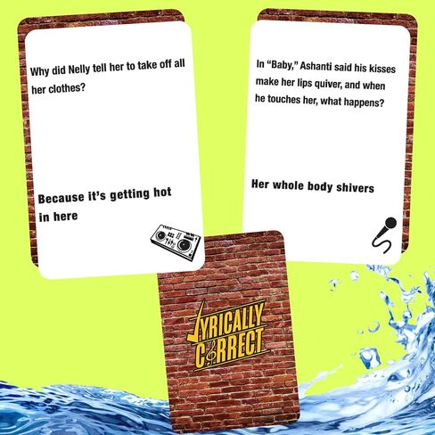 Lyrically Correct 90's and 2000's Hip Hop and R & B Music Trivia Card Game |Multi-Generational Family Gatherings, Adult Game Night and Fun Trivia in Kuwait