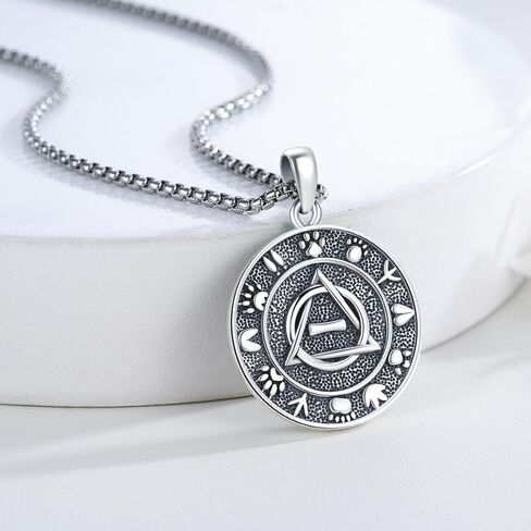 Yueyuan Medusa Necklace for Women 925 Sterling Silver Medusa Head Snake Monster Pendant Necklace Gothic Viking Serpent Pendant Amulet Medal Ancient Greece Mythology Goddess Jewerly Gifts for Christmas in Saudi Arabia