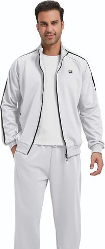 Men's Tracksuits Athletic Sportswear Casual Full Zip Sweatsuit for Men 2 Piece Outfits in Saudi Arabia