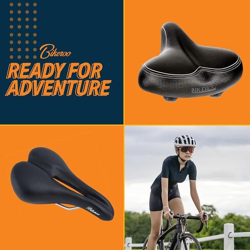 Bikeroo MTB Handlebar Grips - Bicycle Replacement Accessories W/Lock-On Non-Slip Collars & Aluminum Stability Caps - Textured Comfort Design for Mountain Cycling BMX Dirt Bikes in Saudi Arabia