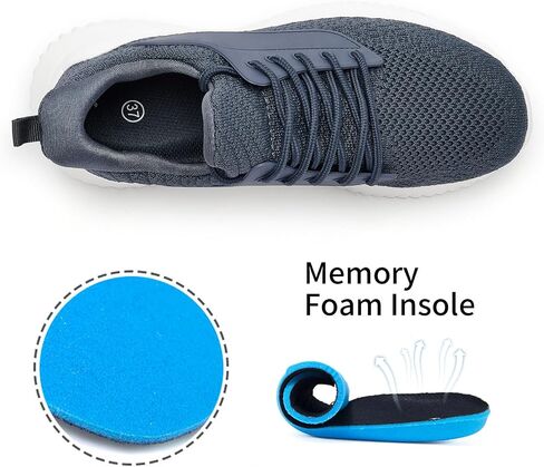 Womens Tennis Shoes Walking Sneakers - Memory Foam Running Slip On Gym Athletic Workout Nursing Comfort Work Shoe Lightweight in Kuwait