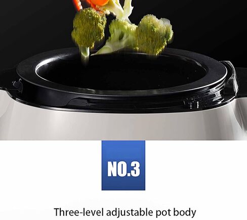 GS 2000W Automatic Cooking Machine - 6L Auto Stir Fry Wok with One-Click Start, 360° Rotation & Adjustable Speeds for Stewing, Frying & Everyday Meals in Saudi Arabia
