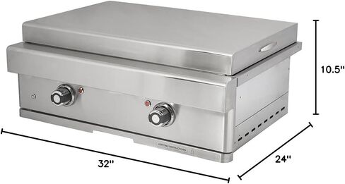 Turbo 32-inch 2-Burner Built-In Stainless Steel Teppanyaki Grill - Natural Gas in Saudi Arabia