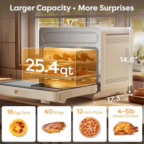 CIARRA 12-in-1 Countertop Steam Oven with Air Fryer, 25.4QT Nosh Oven Pro in Kuwait