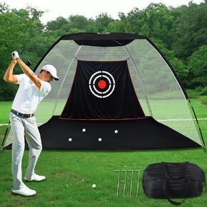 Golf Nets for Backyard Driving,12X7FT Golf Practice Net with Target and Carry Bag for Hitting Chipping Pitching Swing, Training Equipment for Indoor Outdoor- Kids Home Sports Game