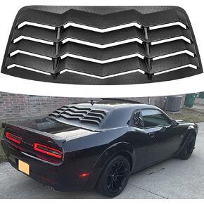 Bonbo Rear Window Louver Fits for Dodge Challenger 2008-2022 2023 in GT Lambo Style Custom Fit Windshield Sun Shade Cover ABS (Matte Black)