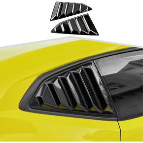 Rear Side Window Louvers Air Vent Scoop Shades Cover Trim Accessories Compatible with Chevrolet Camaro 2017 2018 2019 2020 2021 2022 2023,Black