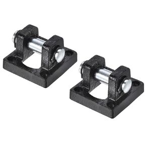 PATIKIL 45x45x30mm Air Cylinder Rod Pivot Clevis 2 Pack Pneumatic Mounting Bracket Rear Mount Parts, Black