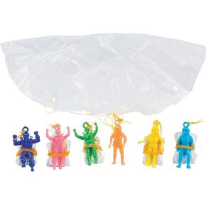 Fun Express - Mini Vinyl Paratroopers (6dz) - Toys - Character Toys - Wind Ups & Paratroopers - 72 Pieces