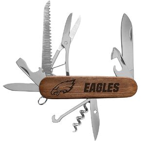 The Sports Vault NFL Philadelphia Eagles Classic Wood Pocket Multi-Tool