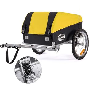 Bike Cargo Trailer, Foldable Frame 88 lbs Max Load, 16'' Quick-Release Wheel, Not for Kids or Animals