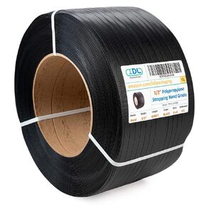 IDL Packaging 1/2" x 7200' Hand Grade Polypropylene (PP) Strapping Roll of 16" x 6" Core Size, 600 lbs Break Strength - Lightweight and Affordable Poly Banding - Flexible Packing Straps