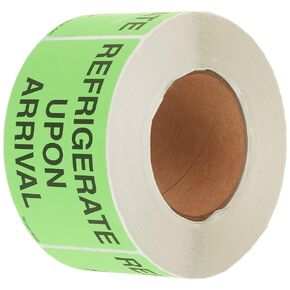 Tape Logic Aviditi Tape Logic 3" x 5","Refrigerate Upon Arrival" Fluorescent Green Warning Sticker, for Shipping, Handling, and Packing (1 Roll of 500 Labels)