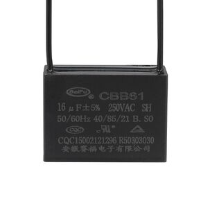 YOKIVE Ceiling Fan Capacitor CBB61, Metallized Polypropylene Film Capacitor Great for Fans Pumps Motors Running (16uF 250V AC 2 Wires 50/60Hz)