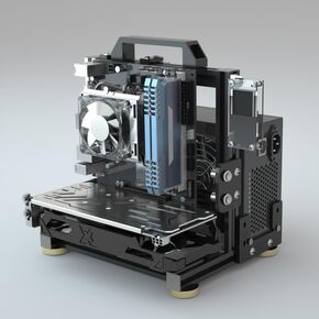 PC Creative Assembly Frame Test Bench，Open Air Frame Case, DIY Computer Motherboard Case Rack, ITX ATX MATX/EATX Open Aluminum Frame Chassis (ATX)